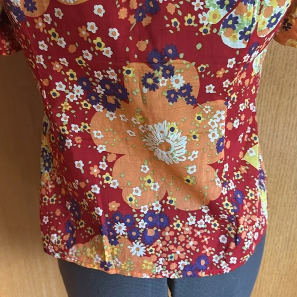 Anthropologie Odille Floral Short Sleeved Button-up - Picture 8 of 8